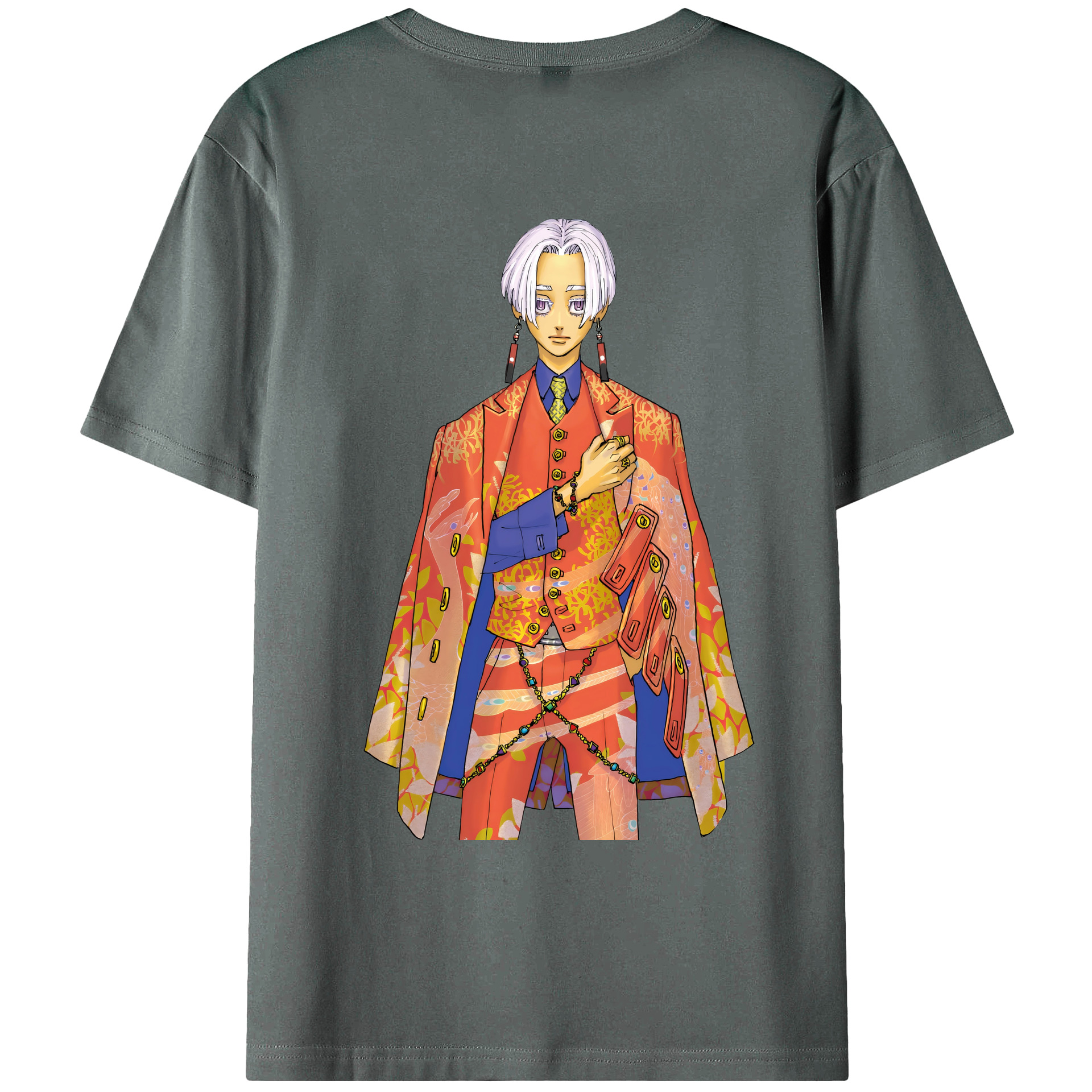 （画像用） 東京リベンジャーズ Tokyo Revengers 綿100％ メンズ半袖Tシャツ（バックプリント） 通気性